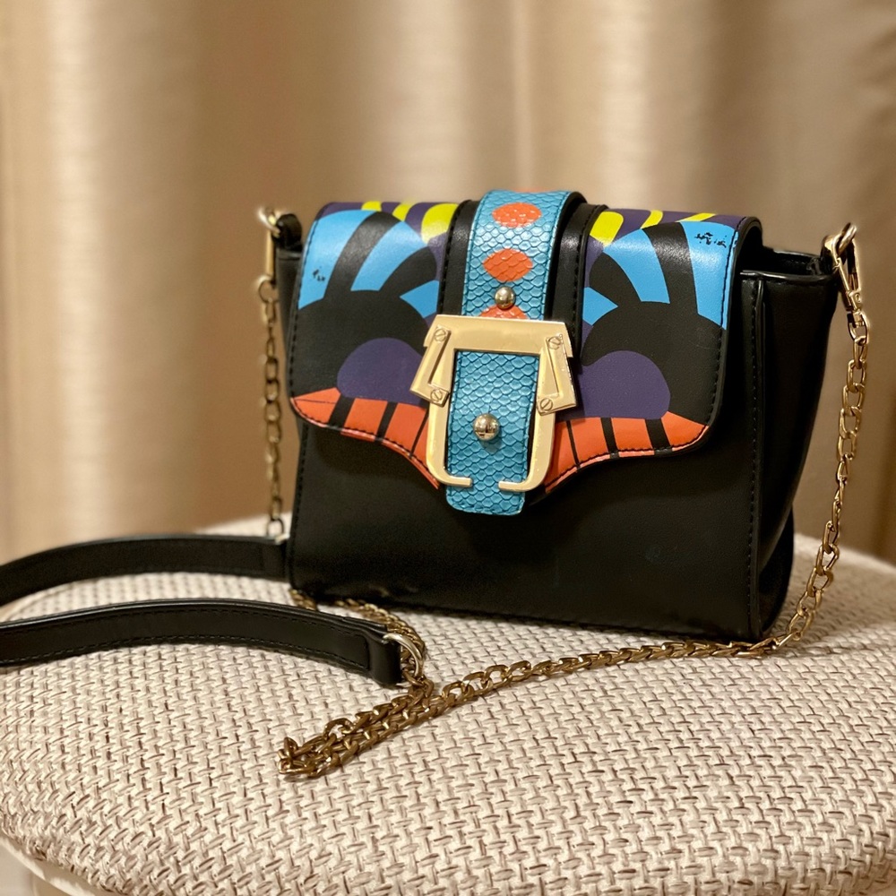 Madison West colorblock print purse